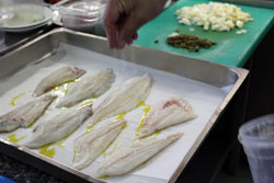 Rombo chiodato al forno in salsa mediterranea 1